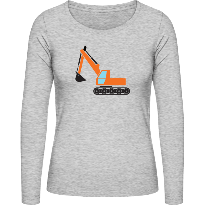 Excavator Construction Vrouwen Lange Mouw Shirt contain pic