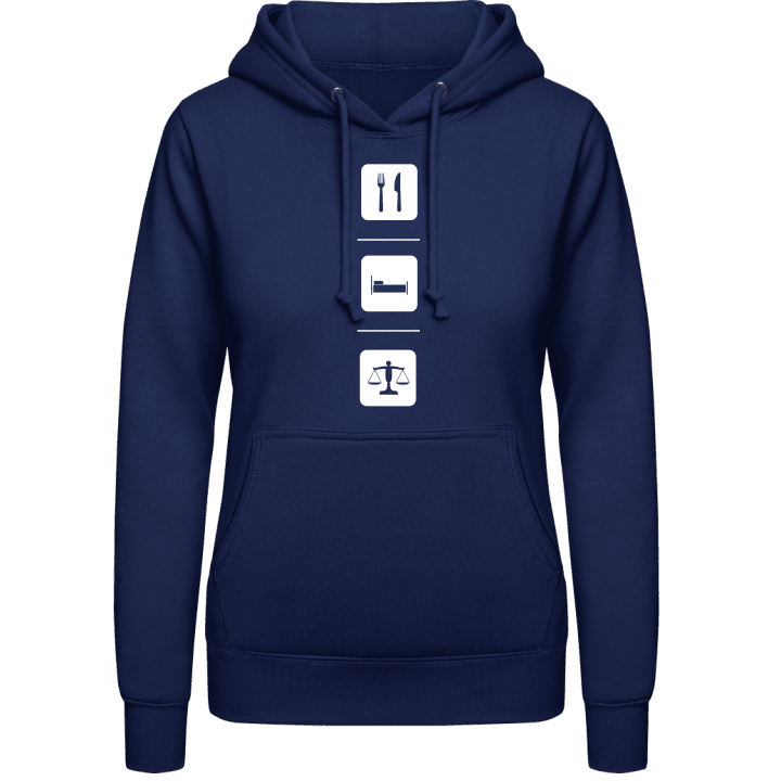Eat Sleep Justice Vrouwen Hoodie contain pic