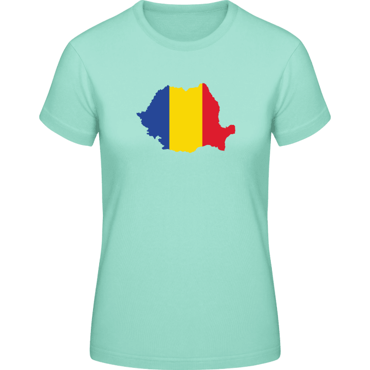 Romania Map T-skjorte for kvinner contain pic