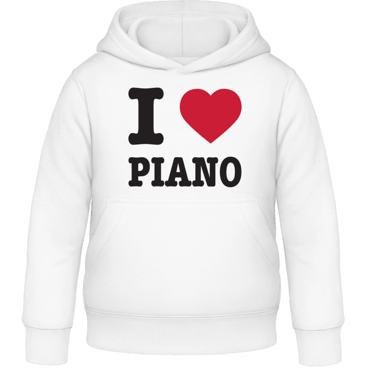 I Love Piano Felpa con cappuccio per bambini contain pic