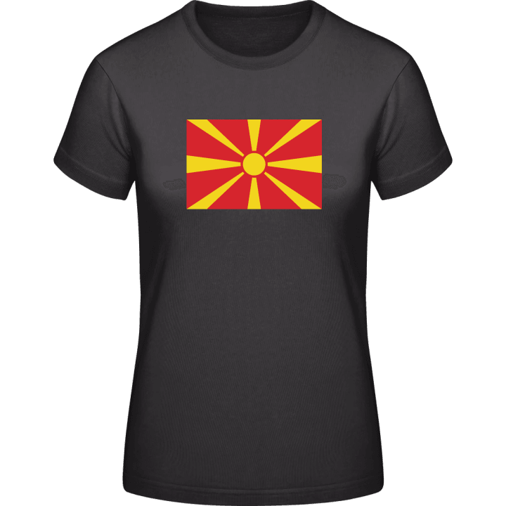 Macedonia Flag T-skjorte for kvinner contain pic
