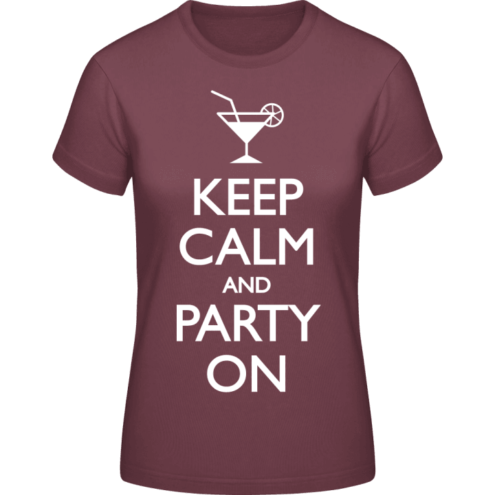 Keep Calm and Party on T-shirt för kvinnor 0 image