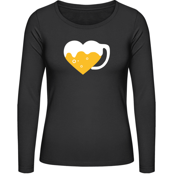 Beer Heart T-shirt à manches longues pour femmes contain pic