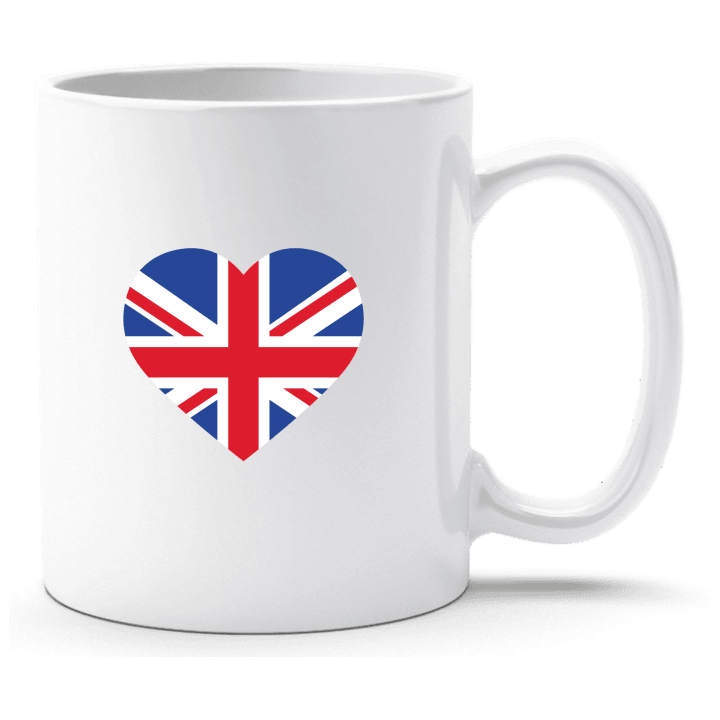 Great Britain Heart Flag Taza contain pic