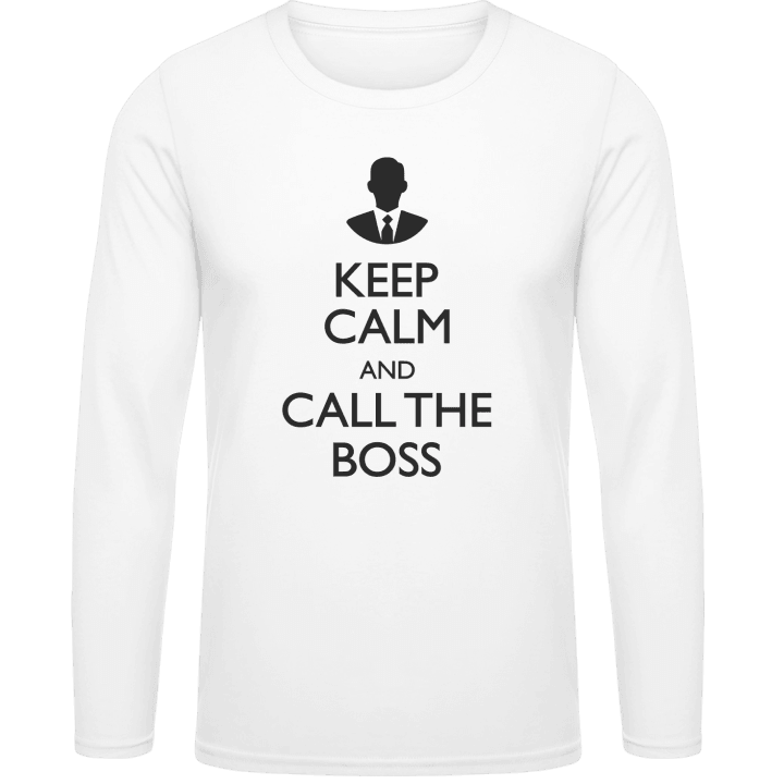 Keep Calm And Call The BOSS Långärmad skjorta contain pic