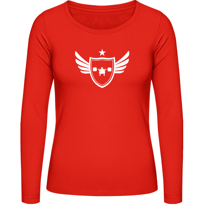 Weightlifting Winged Frauen Langarmshirt contain pic
