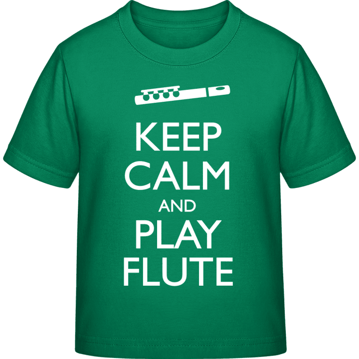 Keep Calm And Play Flute Maglietta per bambini contain pic