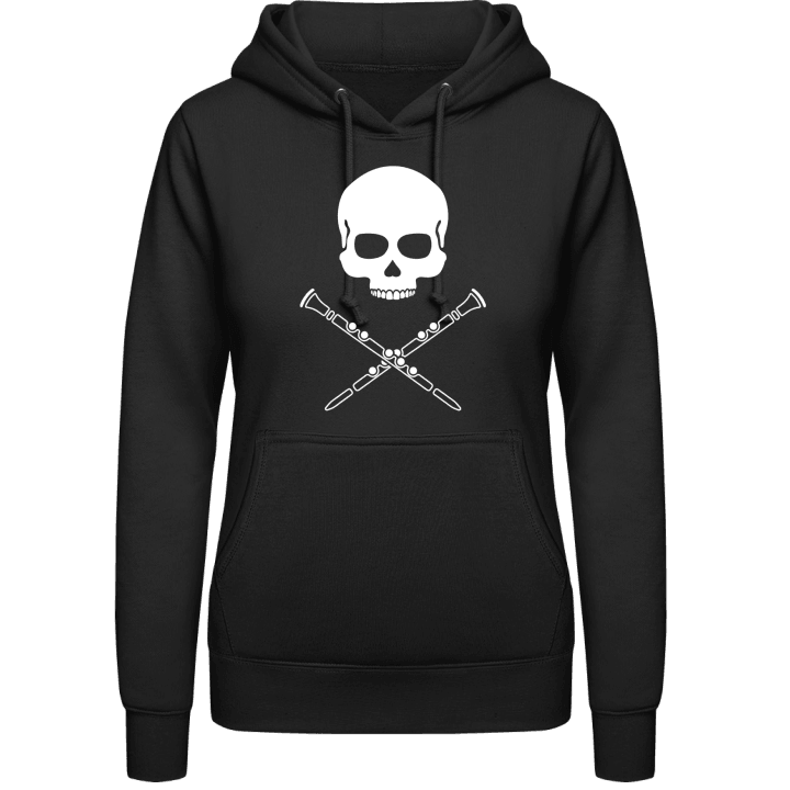 Clarinetist Skull Crossed Clarinets Vrouwen Hoodie contain pic