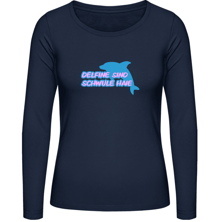Schwule Haie T-shirt à manches longues pour femmes contain pic