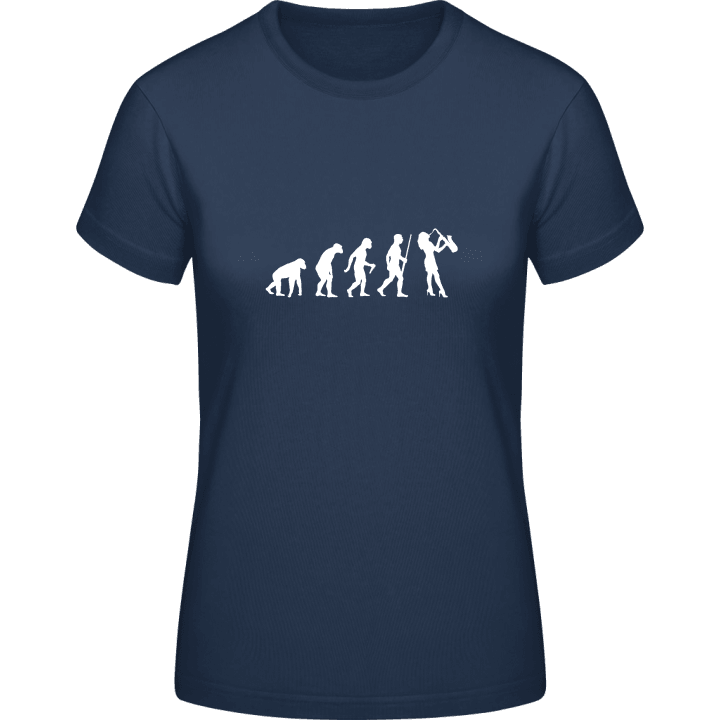 Female Saxophon Player Evolution T-skjorte for kvinner 0 image