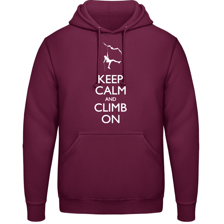 Keep Calm and Climb on Felpa con cappuccio contain pic
