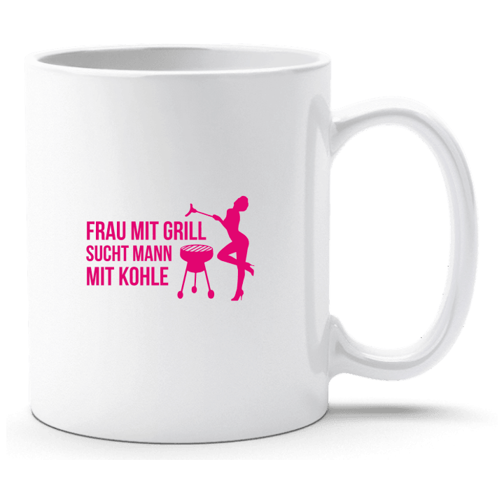 Frau mit Grill sucht Mann mit Kohle Cup contain pic
