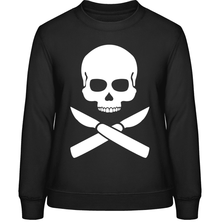 Skull With Knives Sweatshirt för kvinnor 0 image