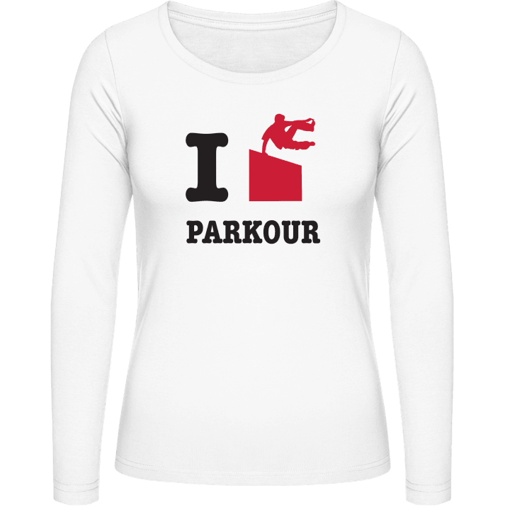 I Love Parkour Langermet skjorte for kvinner contain pic