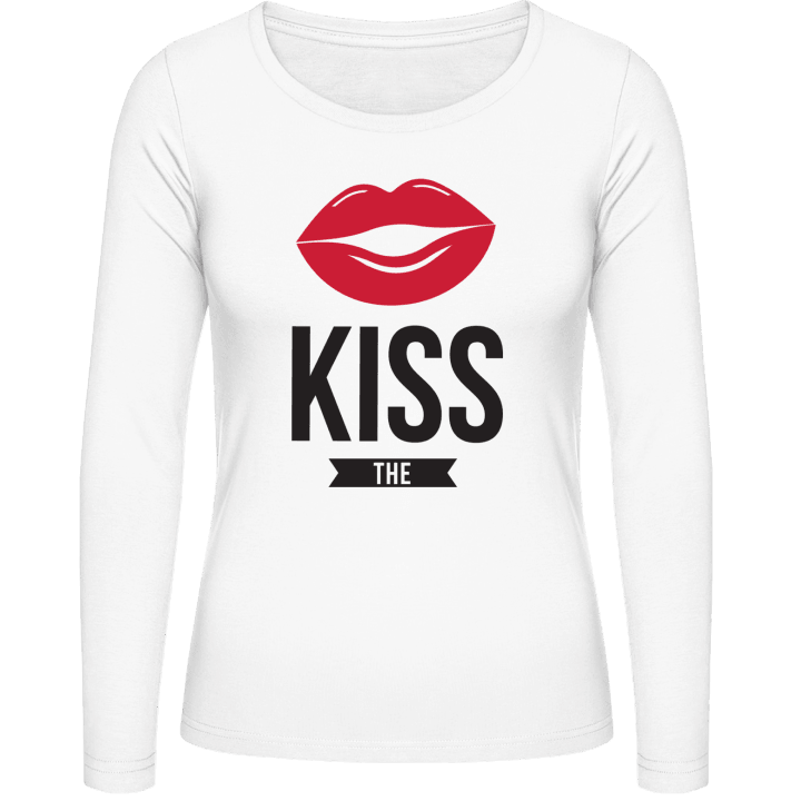 Kiss The + YOUR TEXT Kvinnor långärmad skjorta 0 image