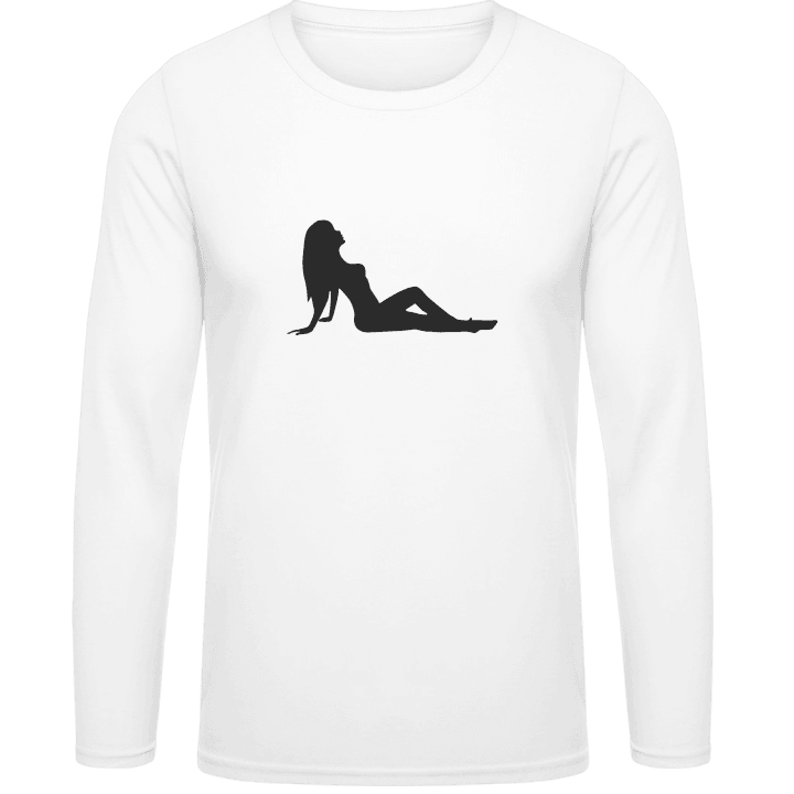 Sexy Woman Silhouette T-shirt à manches longues contain pic
