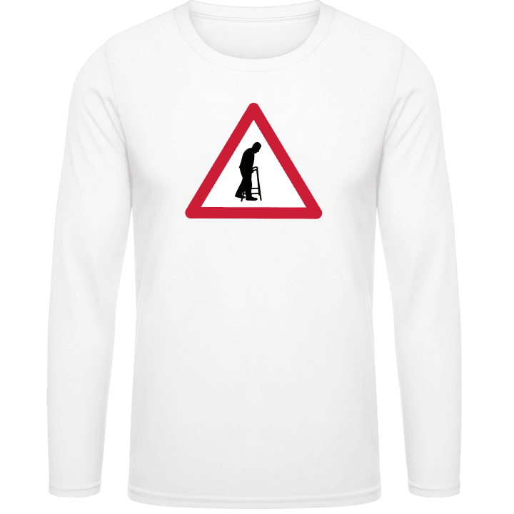Senior Warning T-shirt à manches longues contain pic