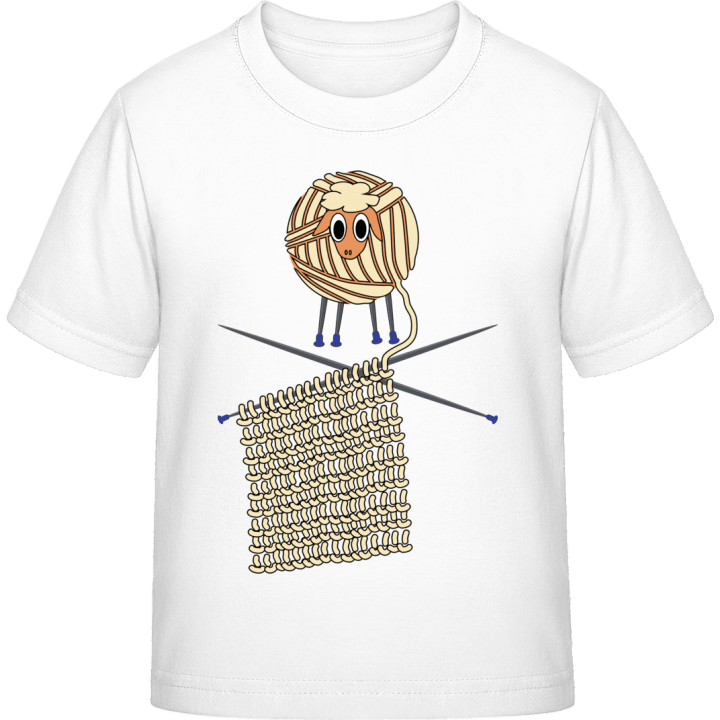 Knitting Sheep Comic Camiseta infantil contain pic