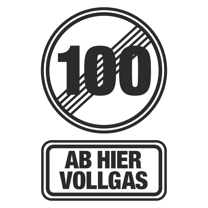 100 Ab Hier Vollgas T-shirt à manches longues pour femmes 0 image