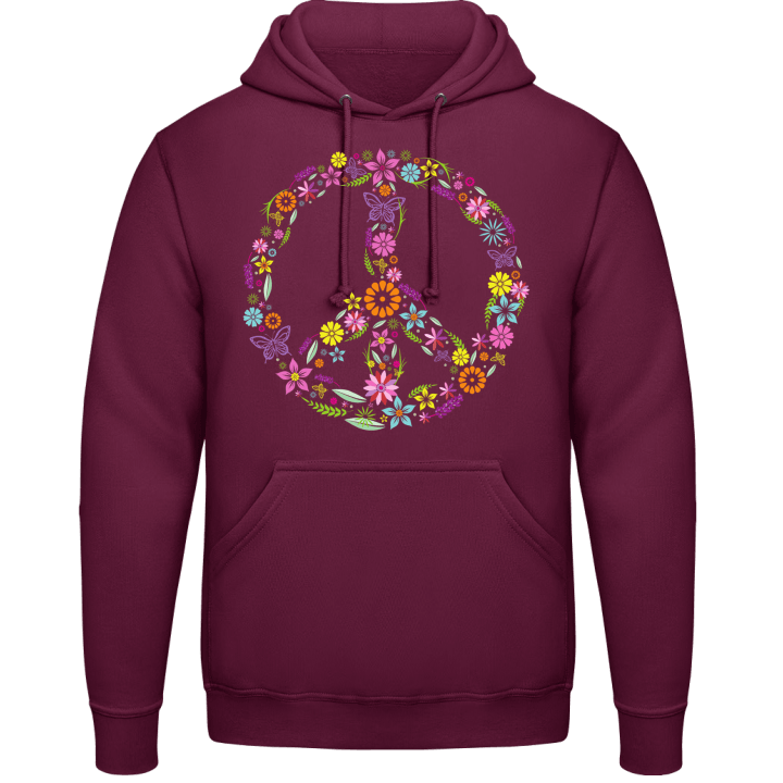 Peace Sign with Flowers Sudadera con capucha contain pic