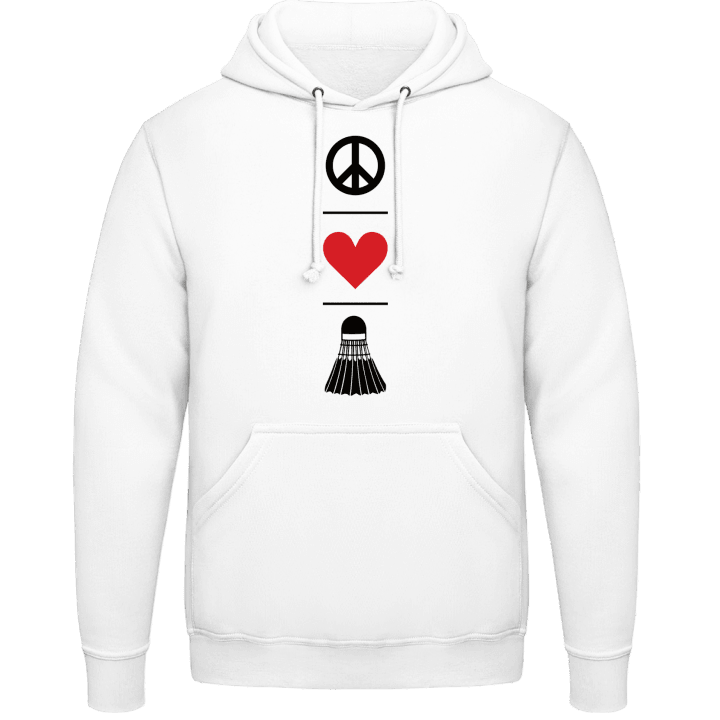 Peace Love Badminton Hoodie contain pic