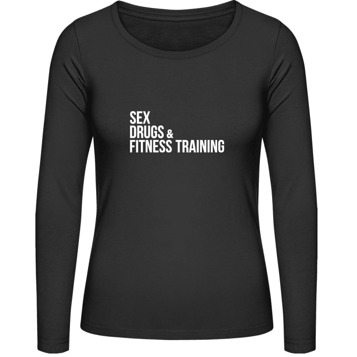 Sex Drugs And Fitness Training Langermet skjorte for kvinner contain pic