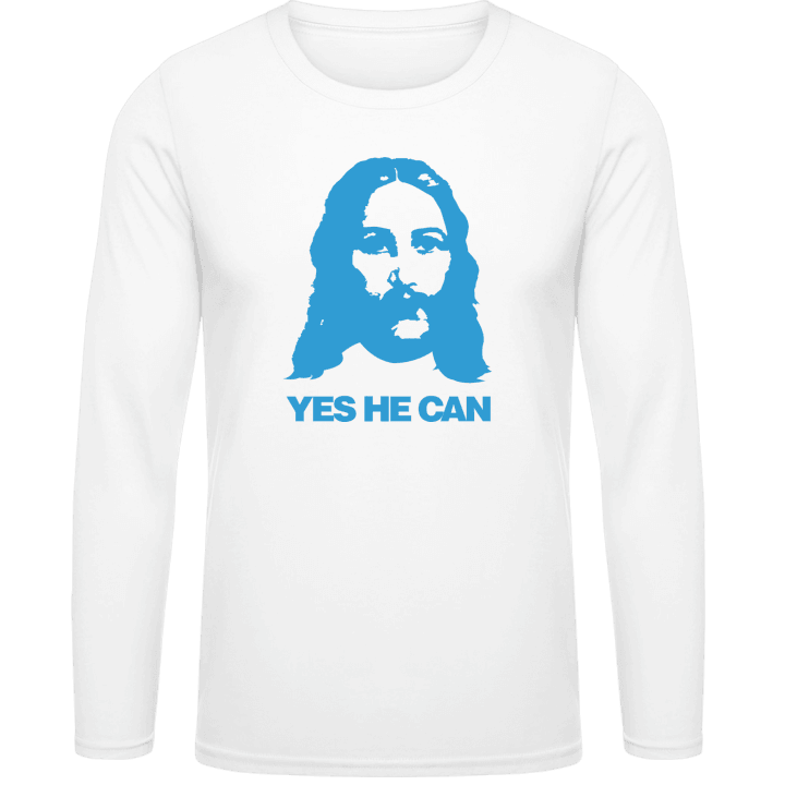 Jesus Yes He Can Shirt met lange mouwen contain pic