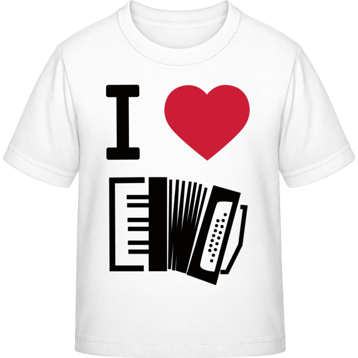 I Heart Accordion Music Kinder T-Shirt contain pic