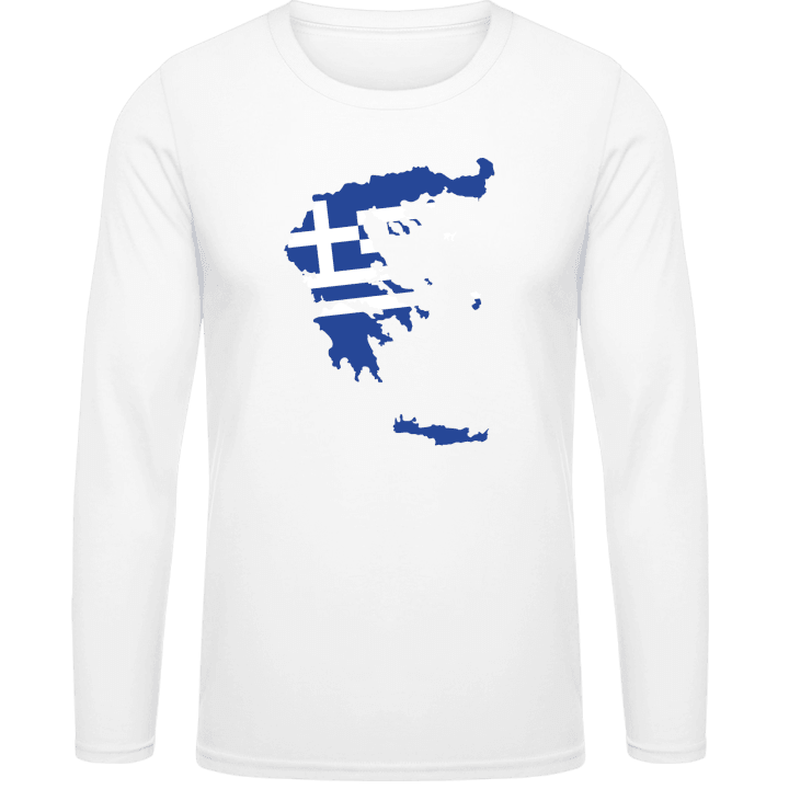 Greece Map Langermet skjorte contain pic