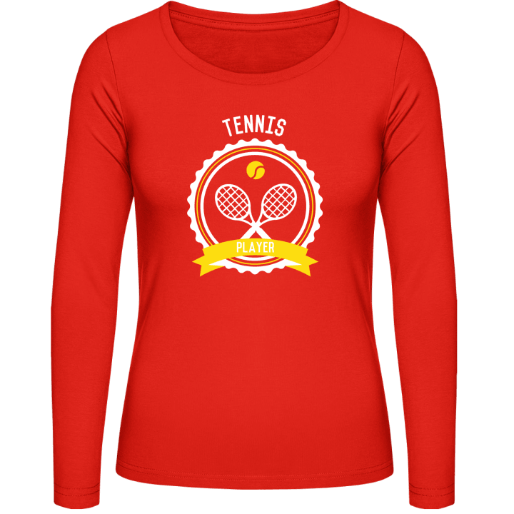 Tennis Player Emblem Frauen Langarmshirt 0 image