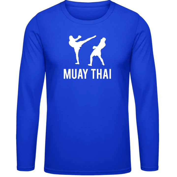 Muay Thai Silhouette Camicia a maniche lunghe contain pic
