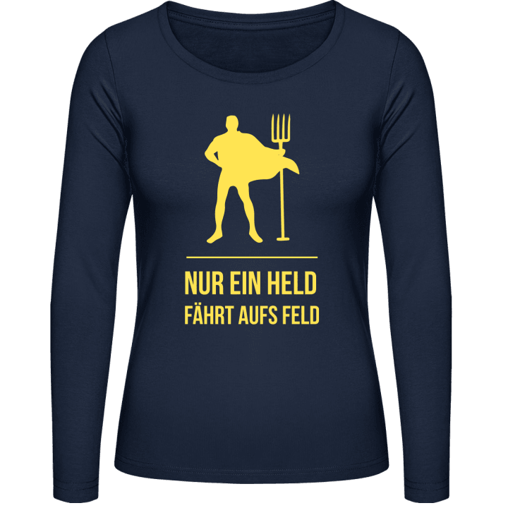 Nur ein Held fährt aufs Feld T-shirt à manches longues pour femmes contain pic