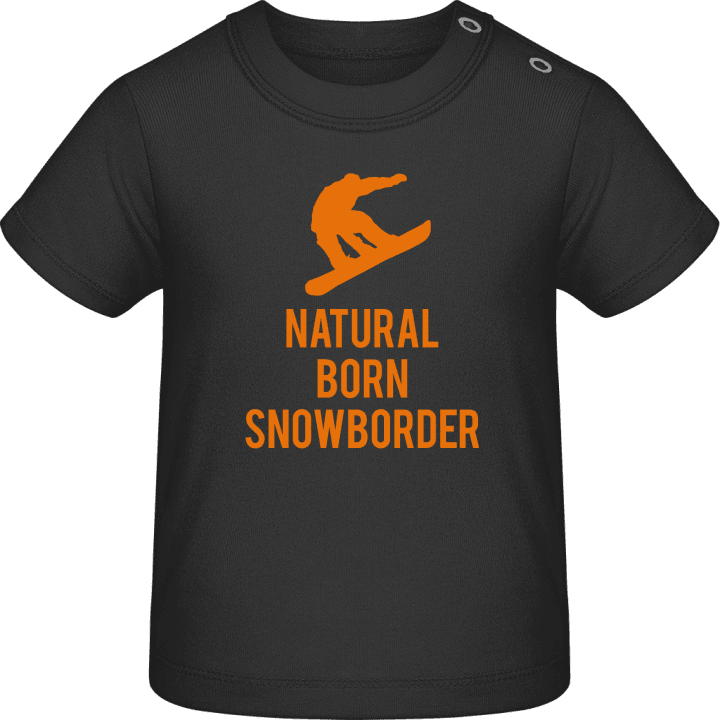 Natural Born Snowboarder Baby T-skjorte contain pic