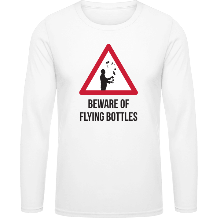 Beware Of Flying Bottles Langermet skjorte contain pic