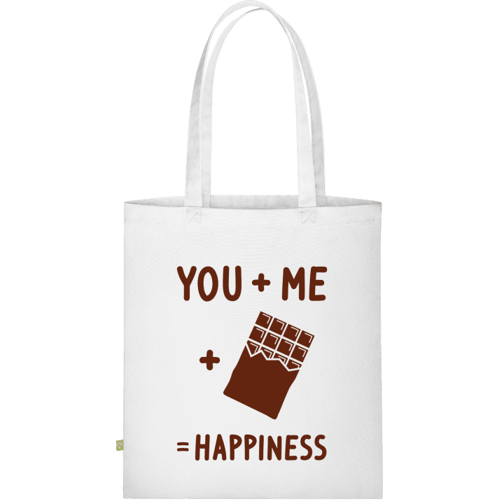 You + Me + Chocolat= Happiness Stoffen tas contain pic