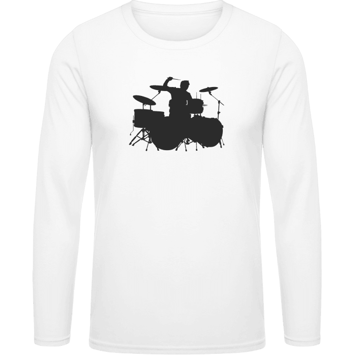 Drummer Silhouette Long Sleeve Shirt contain pic
