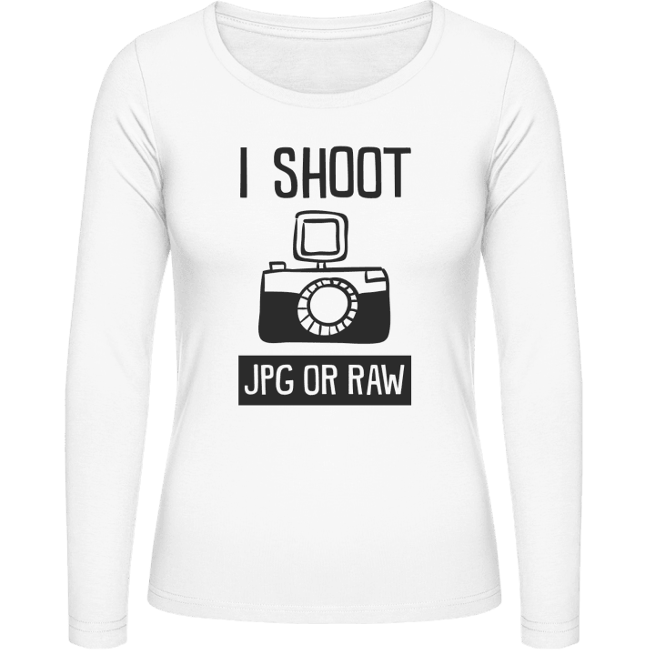 I Shoot JPG Or RAW Frauen Langarmshirt contain pic