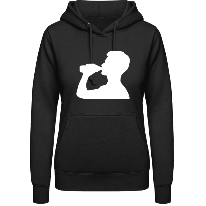 Beer Drinking Silhouette Sudadera con capucha para mujer contain pic