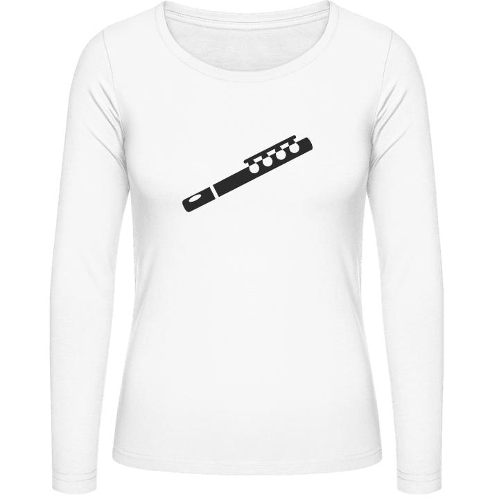 Flute Silouhette Frauen Langarmshirt contain pic