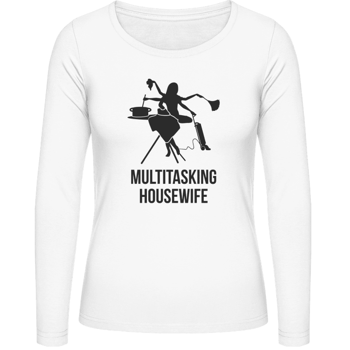 Multitasking Housewife Langermet skjorte for kvinner contain pic