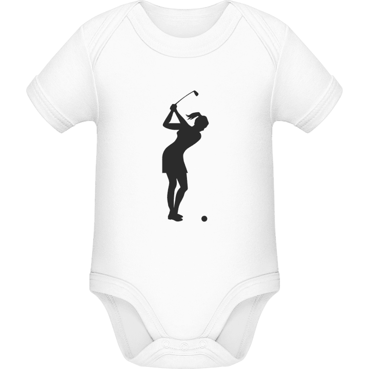 Golfing Woman Baby romperdress contain pic