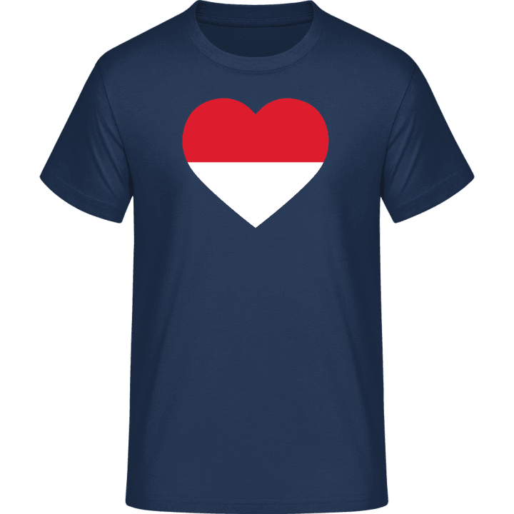 Monaco Heart Flag T-skjorte 0 image