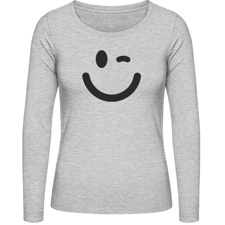 Winking Emoticon Langermet skjorte for kvinner contain pic