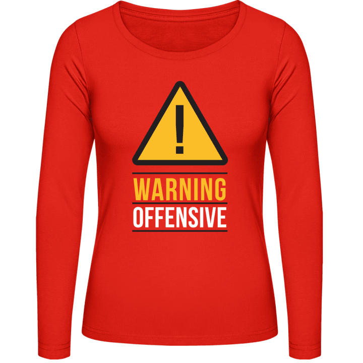Warning Offensive Langermet skjorte for kvinner 0 image