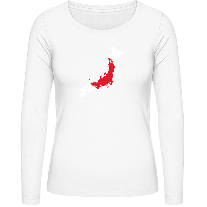 Japan Map T-shirt à manches longues pour femmes contain pic