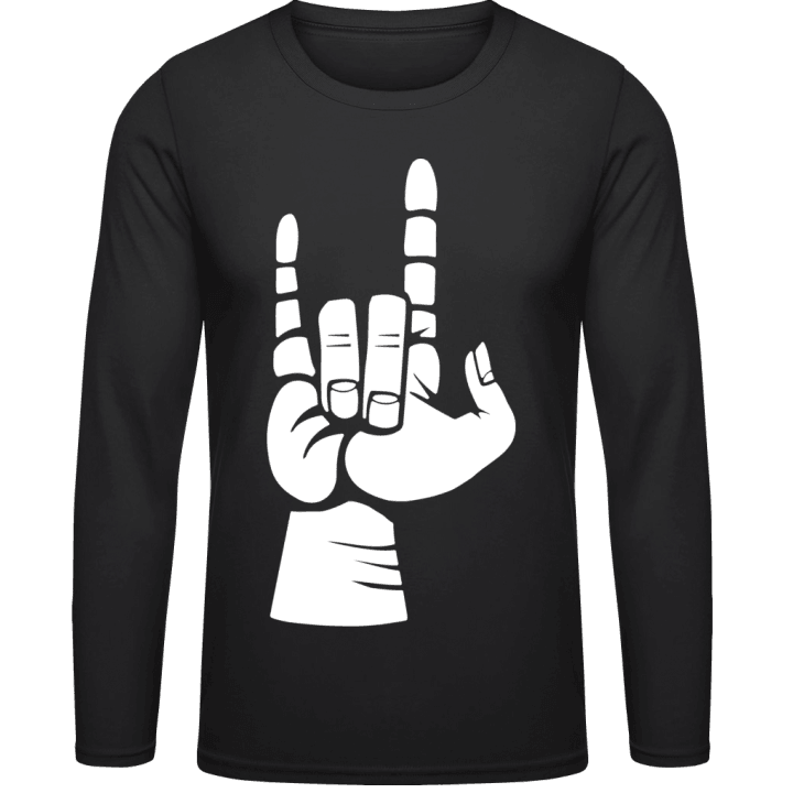 Rock And Roll Hand Sign Camicia a maniche lunghe contain pic