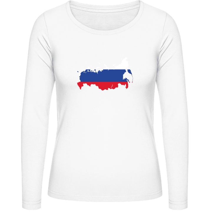 Carte de la Russie T-shirt à manches longues pour femmes 0 image