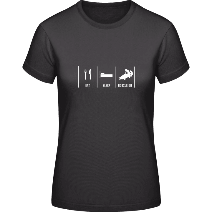 Eat Sleep Bobsled T-shirt för kvinnor contain pic