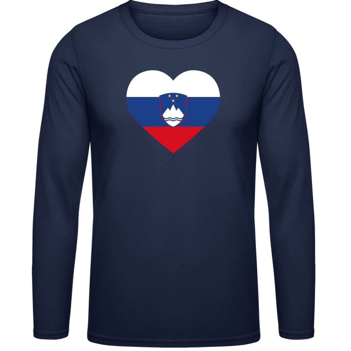 Slovenia Heart Flag Langermet skjorte contain pic