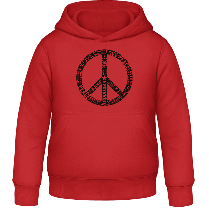 Peace Sign Typo Kids Hoodie contain pic